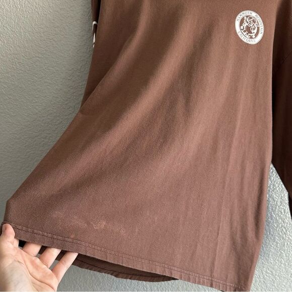Vintage Mammoth Mtn CA Shirt Hanes Beefy T Brown Snowboard Ski Long Sleeve Sz XL - Picture 6 of 8